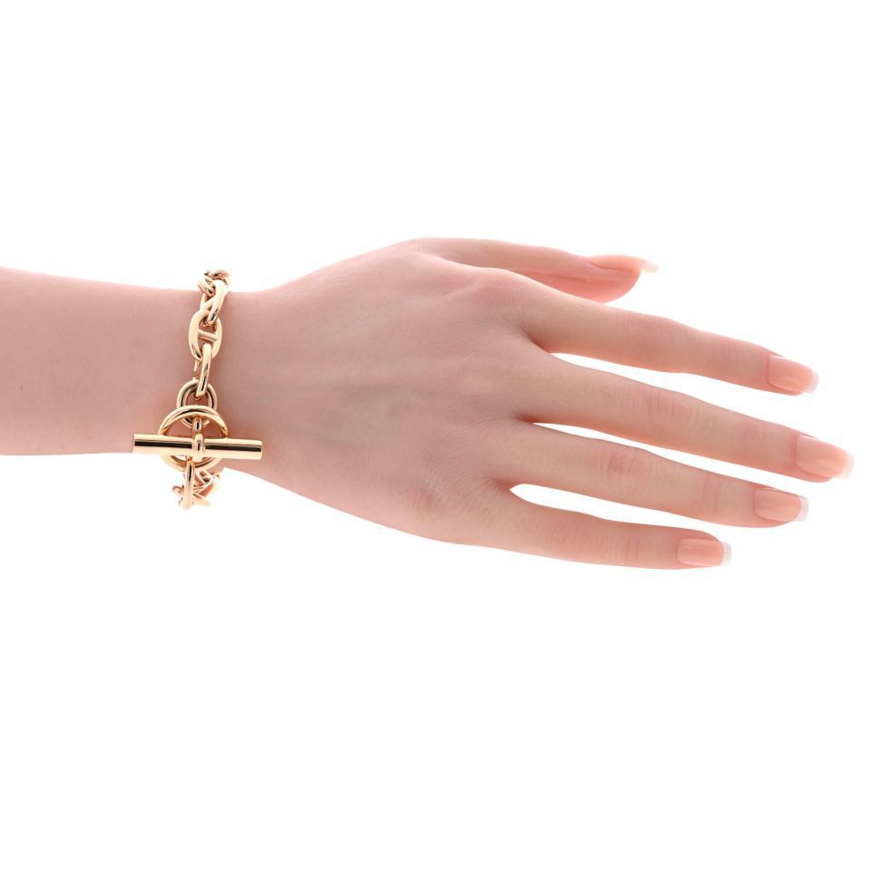 Hermes 18K Rose Gold 15 Medium Link Bracelet – The Back Vault
