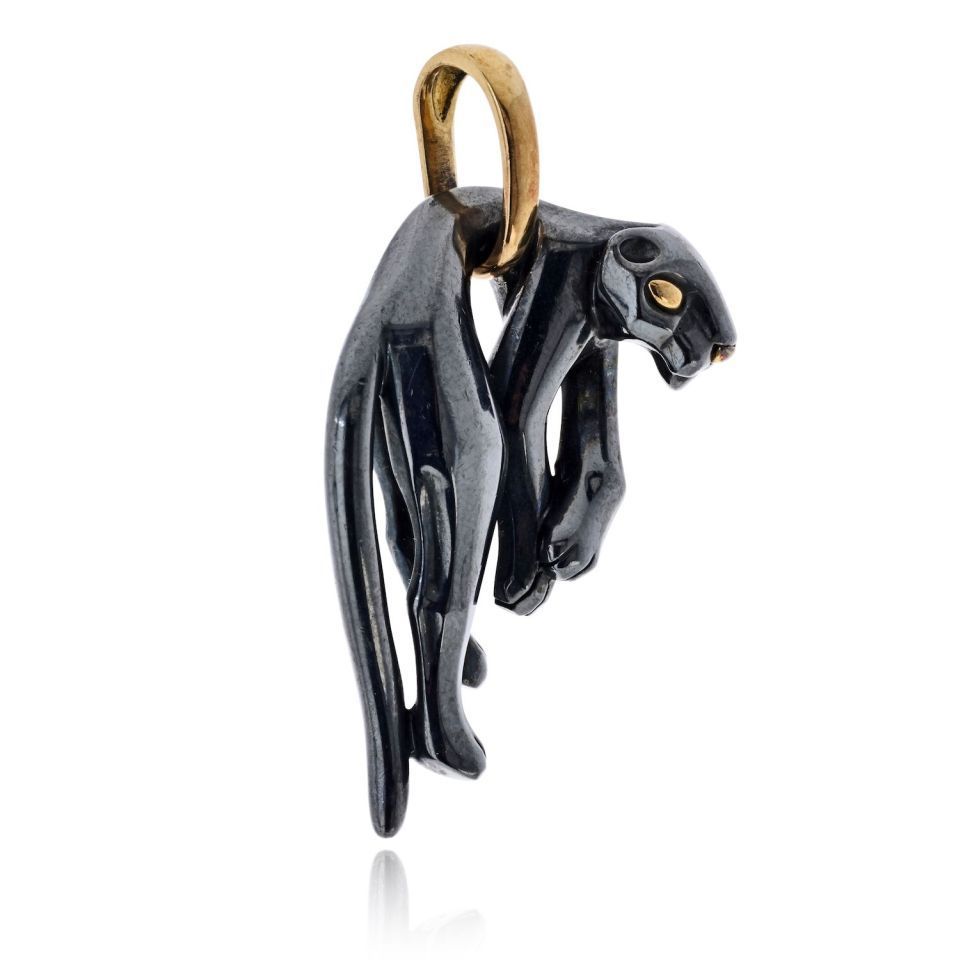 Cartier Panthère Pendant in Sylverium, 18K Yellow Gold, Pendant Only