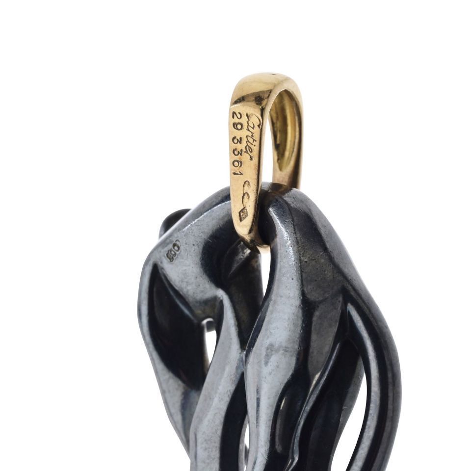 Cartier Panthère Pendant in Sylverium, 18K Yellow Gold, Pendant Only