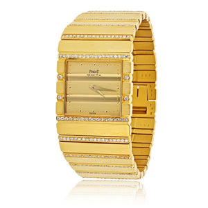 Piaget Polo 18K Yellow Gold Diamond 7 Inches With Box Watch