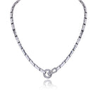 Cartier Agrafe 18K White Gold Link With Diamond Lock Necklace