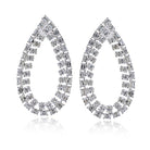 Teardrop-shaped diamond earrings