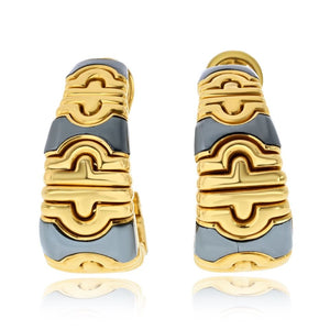 Bvlgari Parentesi 18K Yellow Gold Hoop Earrings
