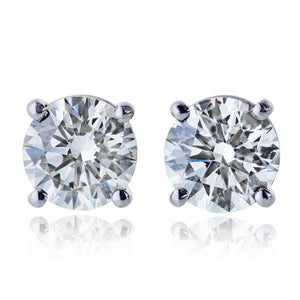 Tiffany & Co. Platinum 4.37cttw Round Brilliant Cut Certified Full Set Stud Earrings