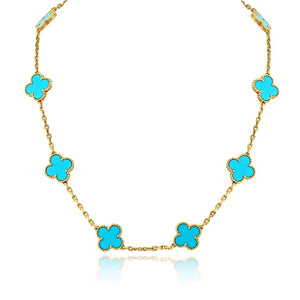 Van Cleef & Arpels Alhambra 18K Yellow Gold 10 Motif Alhambra Necklace