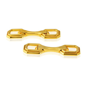 Cartier 18K Yellow Gold Octagonal  Circa 2000 Cuff Links