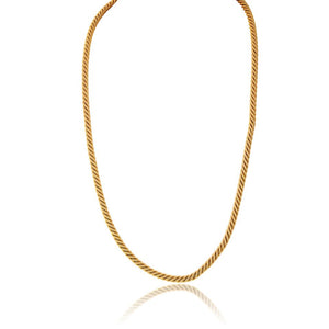 Tiffany & Co. 18K Yellow Gold Georges L'enfant Nautical Rope Chain 28 Inch Necklace