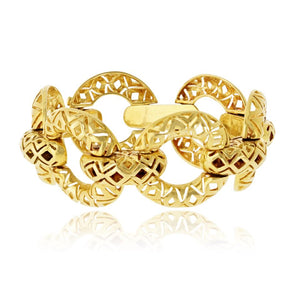Tiffany & Co. 18K Yellow Gold Open Work Round Link Bracelet