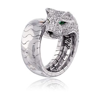 Cartier 18K White Gold Lakarda Diamond EU 49 Ring