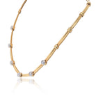 Tiffany & Co. Platinum & 18K Yellow Gold 1.00cttw Diamond Bezel Set Necklace