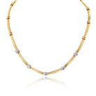 Tiffany & Co. Platinum & 18K Yellow Gold 1.00cttw Diamond Bezel Set Necklace