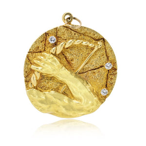 Tiffany & Co. Zodiac 18K Yellow Gold Sagittarius Diamond Pendant