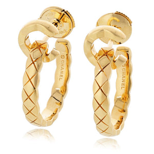 Chanel Coco Hoops 18K Yellow Gold Ref. J13161 Earrings
