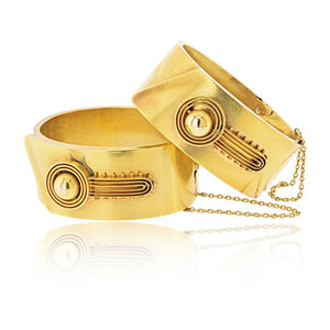 Tiffany & Co. Circa 1850 18K Yellow Gold Matching Bangle Bracelets