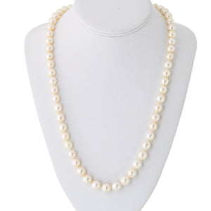 David Webb Pearl Platinum Pearl With A Diamond Clasp Necklace