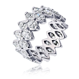 Platinum Marquise Cut 7.50cttw Diamond Eternity Band