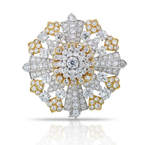 David Webb Platinum & 18K White Gold 40.00 Carat Old Cut Diamond Brooch