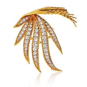 Platinum & 18K Yellow Gold Modele Sterle Paris Montreaux Brooch