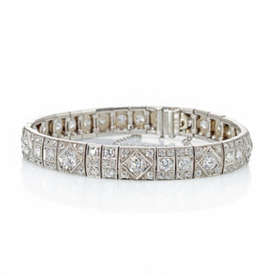 Art Deco Platinum 9cttw Diamond Bracelet