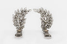Art Deco Platinum Diamond 10.00cttw Leaf Earrings