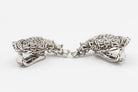 Art Deco Platinum Diamond 10.00cttw Leaf Earrings