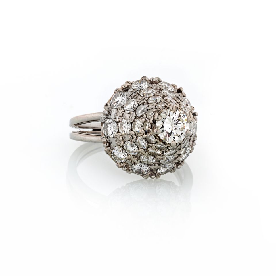 1960's Platinum Diamond 6.00cts Ring - The Back Vault