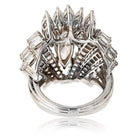 1960's Platinum 8 Carats Estate Marquise Baguette Cocktail Diamond Ring - The Back Vault