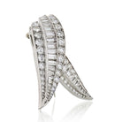 1950's Platinum 9.00cts Diamond Brooch