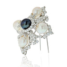 David Webb Platinum Diamond And Round Pearl Maltese Cross Pendant Brooch