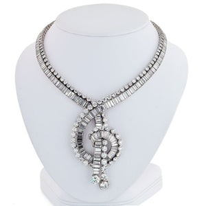 Boucheron Music Platinum 1960s 111 Carat Magnificent Musical Note Diamond Necklace