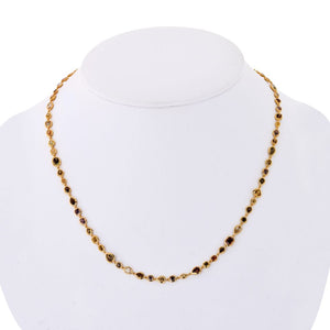Fancycolor 18K Yellow Gold 11 Carat Fancy Color Natural Diamonds by the Yard Necklace