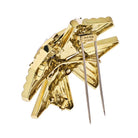 David Webb Platinum & 18K Yellow Gold Important Vintage Maltese Crosee White Enamel Brooch
