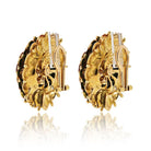 Tiffany & Co. 18K Yellow Gold 1970's Green Enamel Clip On Earrings