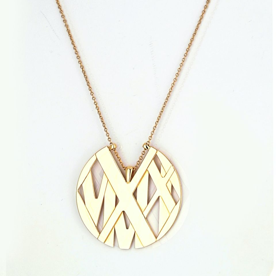 Tiffany & Co. 18K Yellow Gold Atlas Large Model Necklace – The