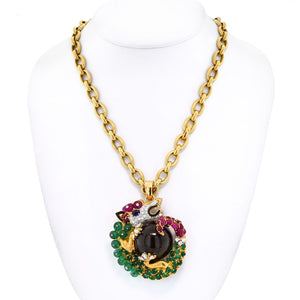 David Webb Platinum & 18K Yellow Gold  Necklace