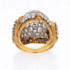 Platinum & 18K Yellow Gold 1950's Cluster 8.50cts Diamond Dome Ring