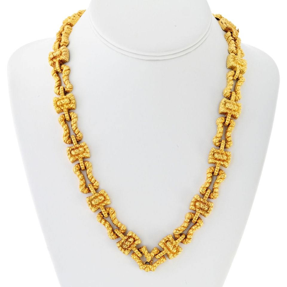 David Webb 18K Yellow Gold Chain Necklace