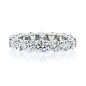 Platinum 4.11cttw Round Cut Diamond Eternity Band