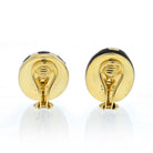 Tiffany & Co. 18K Yellow Gold Black Inlay Positive And Negative Oval Dome Earrings
