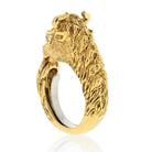 David Webb 18K Yellow Gold Baby Bull With Diamond Eyes Ring