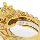 David Webb 18K Yellow Gold Baby Bull With Diamond Eyes Ring