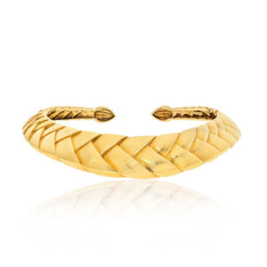 David Webb 18K Yellow Gold Braided Collar Necklace Collar