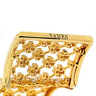 18K Yellow Gold Wide Openwork 32cts Diamond Cuff Bracelet