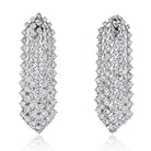 Platinum 35 Carats Cascading Round Diamond Waterfall Earrings