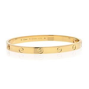 Cartier Love 18K Yellow Gold Size 19 Excellent Condition Bracelet