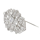 Platinum 1930's Deco Diamond Double Clip Brooch