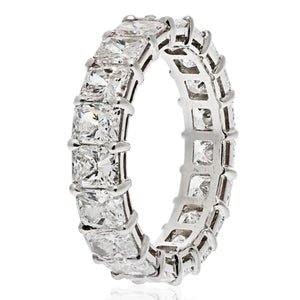 Platinum 6.50 Carats Radiant Cut Diamond Eternity Band