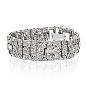 18K White Gold 20 Carat Estate Diamond Bracelet