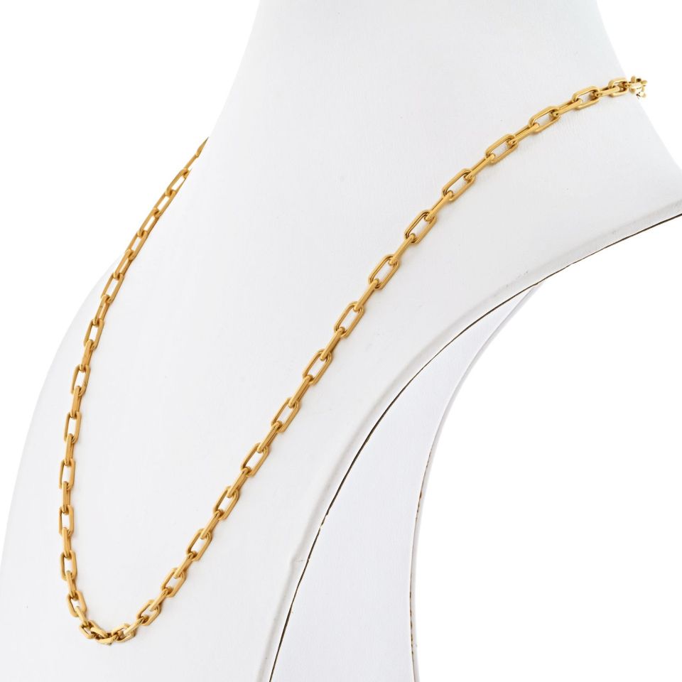 Cartier 18K Yellow Gold Santos Link With Cartier Certificate Necklace - The Back Vault