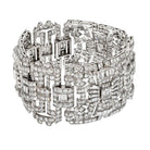 Platinum 1930's Statement Deco 47.00cttw Diamond Bracelet